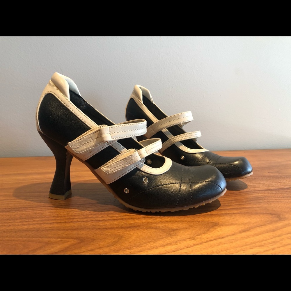 Unlisted “sneaker inspired” double strap heels